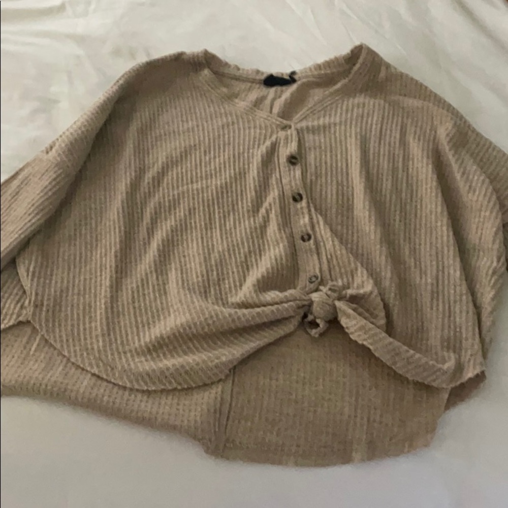 beige thermal top